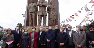 CHP'nin maskeli heykeli gündeme oturdu! Yeni heykeli nereye diktiler?