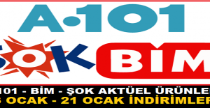 A101 BİM ŞOK 13 Ocak -  21 Ocak arası tüm aktüel ürünler! Aldın aldın haftalık aktüel ürünler kataloğu